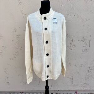 Woolovers Men's XL 100% British Wool Zip & Button Cardigan